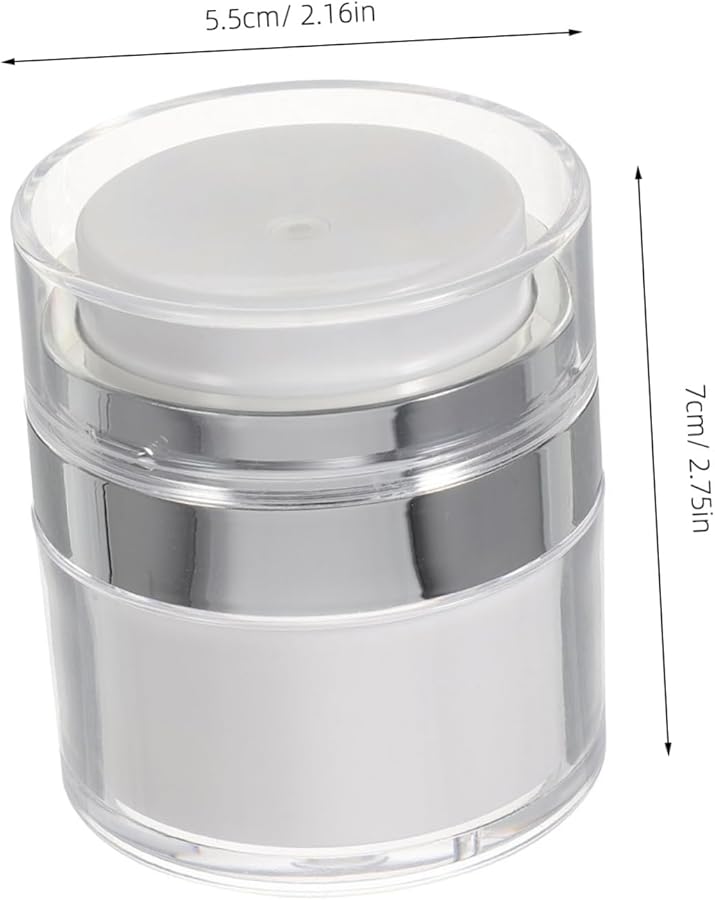 2Pcs Airless Pump Jar Travel Containers 7X5 5X5 2CM Portable Toiletry Bottles Lotion Dispenser - Image 4